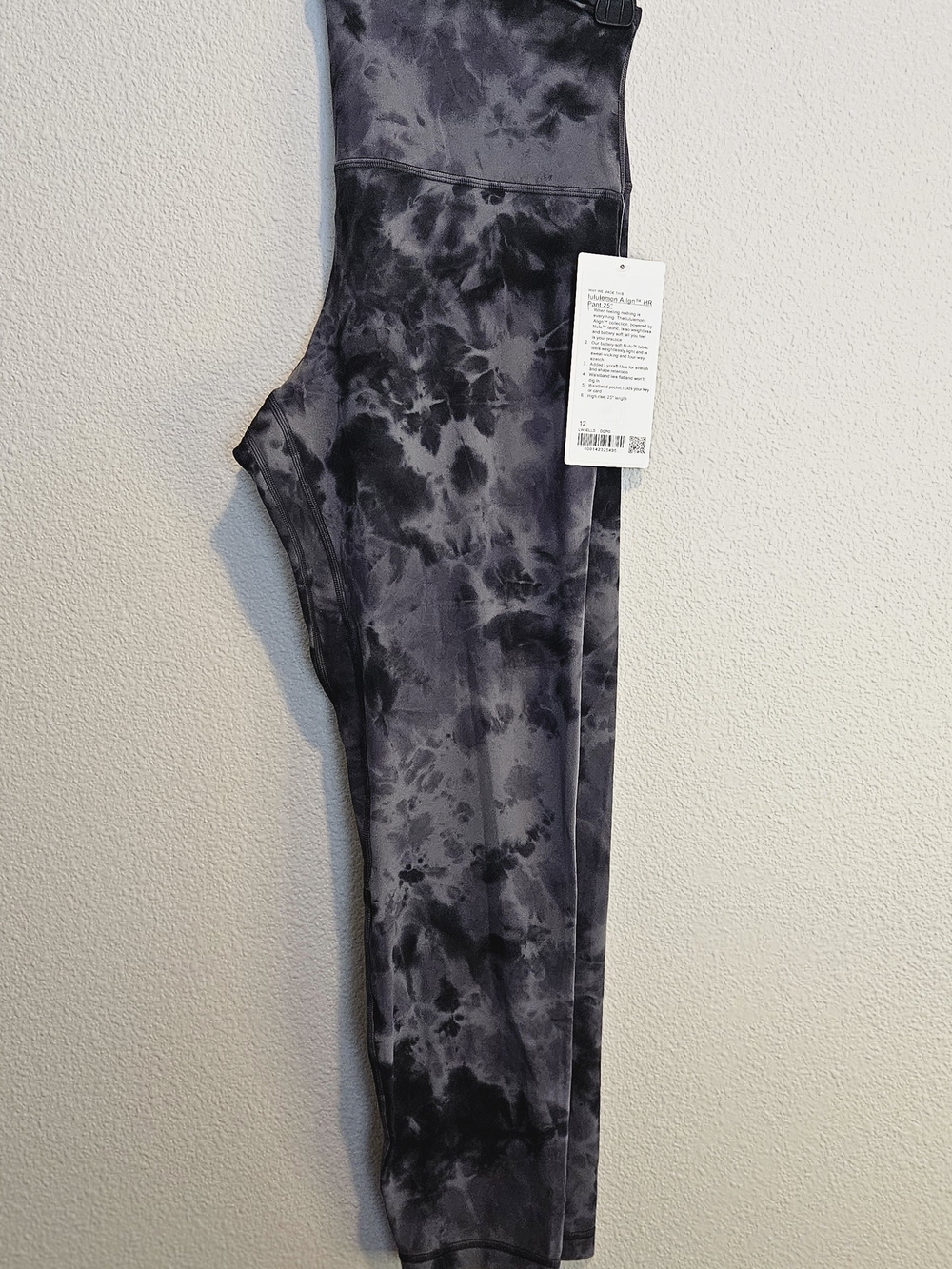 NWT Lululemon Align HR Pant 25" *Diamond Dye Pitch Grey Graphite Grey Size 12